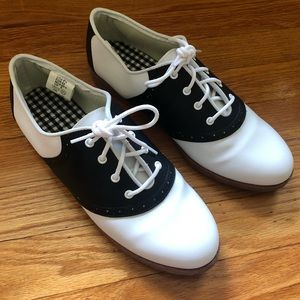 Black and White Saddle Oxford